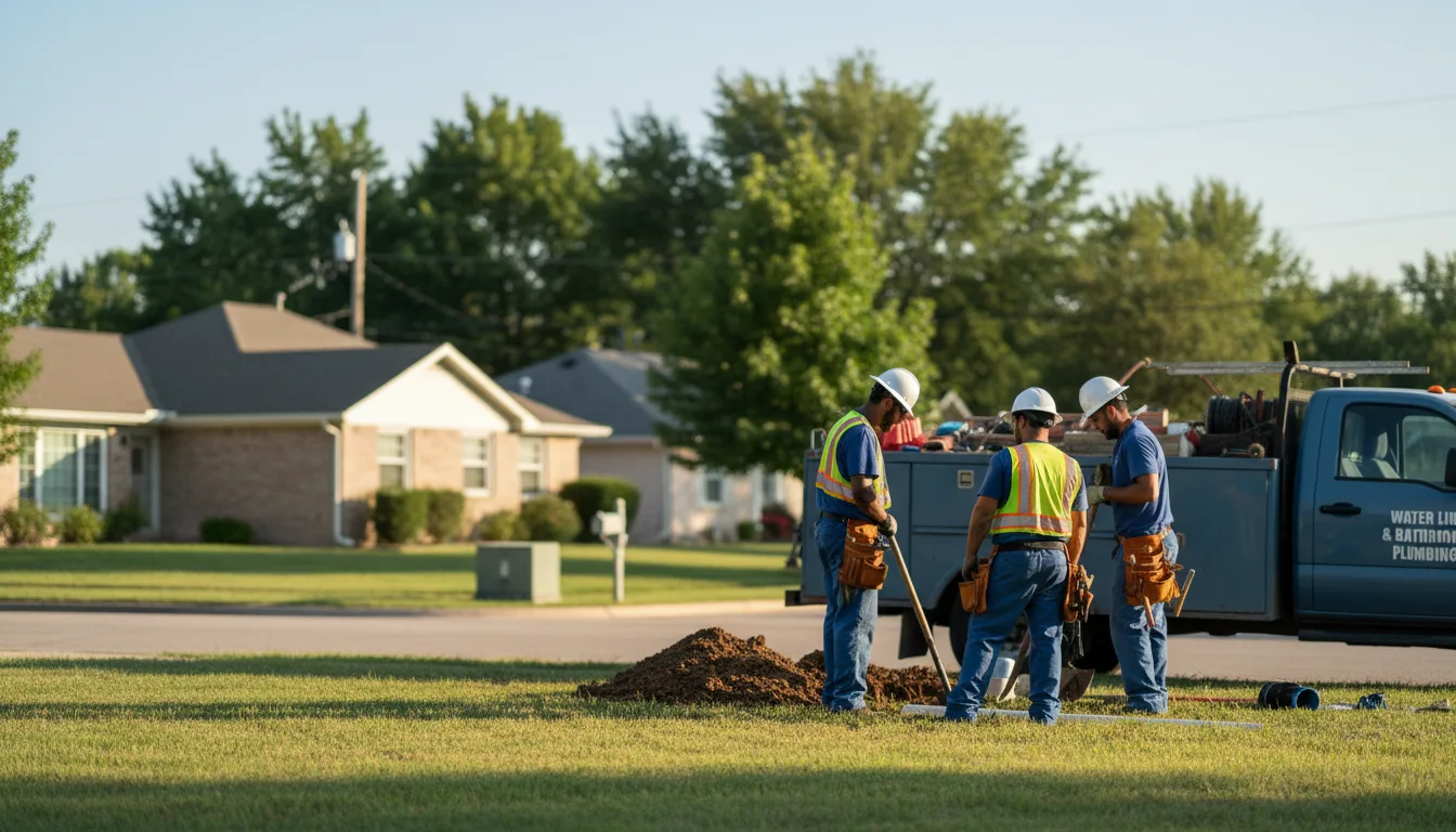 Residential water line and bathroom plumbing service in Breesport, NY
